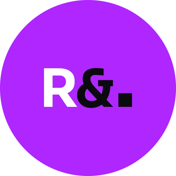 Profilbild R&. auf Neon-Lila, rund zugeschnitten